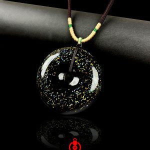 Bead by energy 'peace and Healthy' Chinese Lacquer Peace Buckle Necklace Pendant