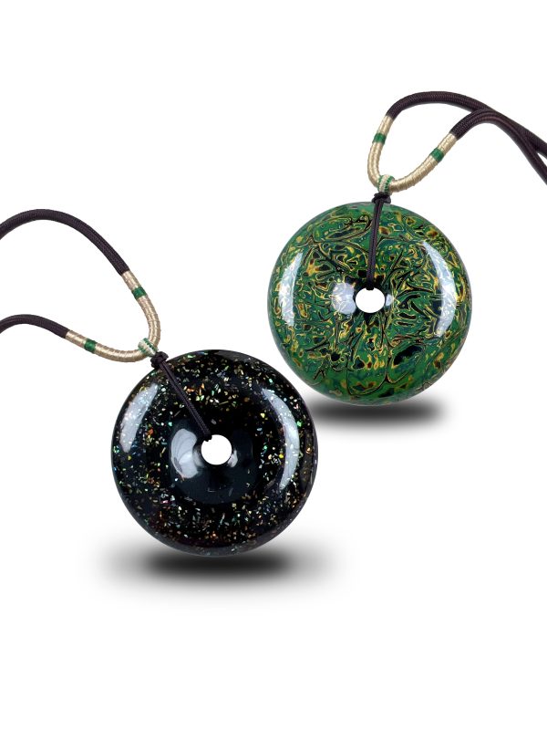 Bead by energy 'peace and Healthy' Chinese Lacquer Peace Buckle Necklace Pendant - Image 3